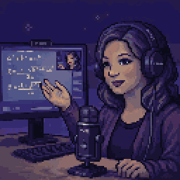 Pixel art portrait.